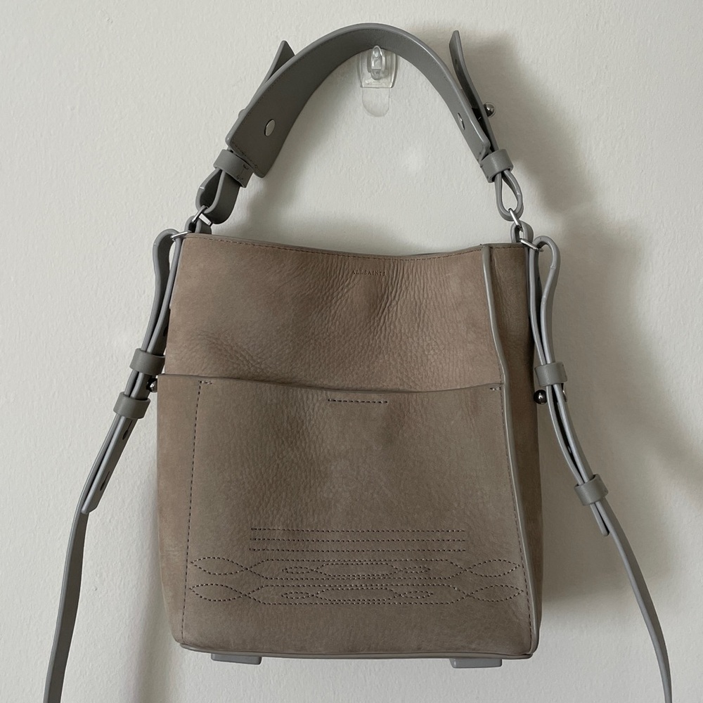 ❌❌SOLD❌❌ ALLSAINTS Cooper Mini Nubuck Leather Crossbody Tote